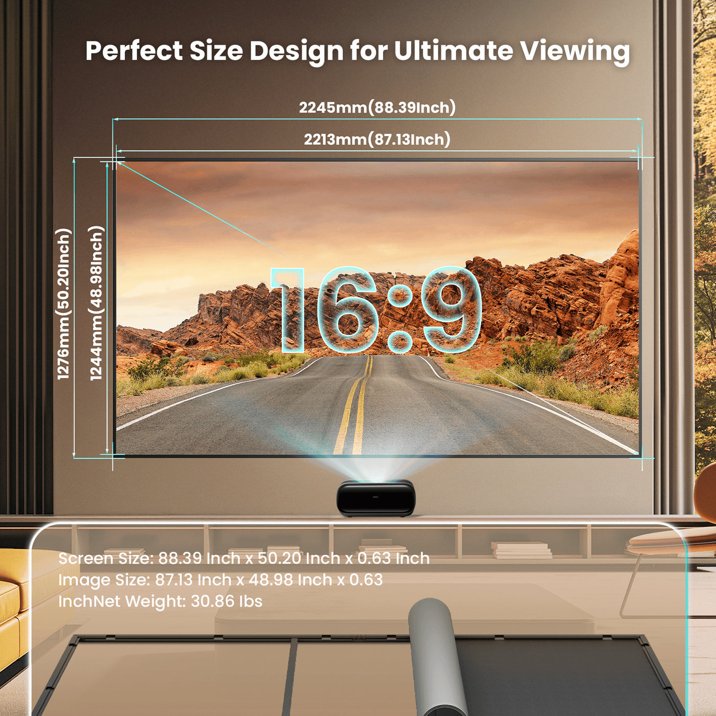 100 Inches Fresnel Fixed Frame Screen for O2S Ultra