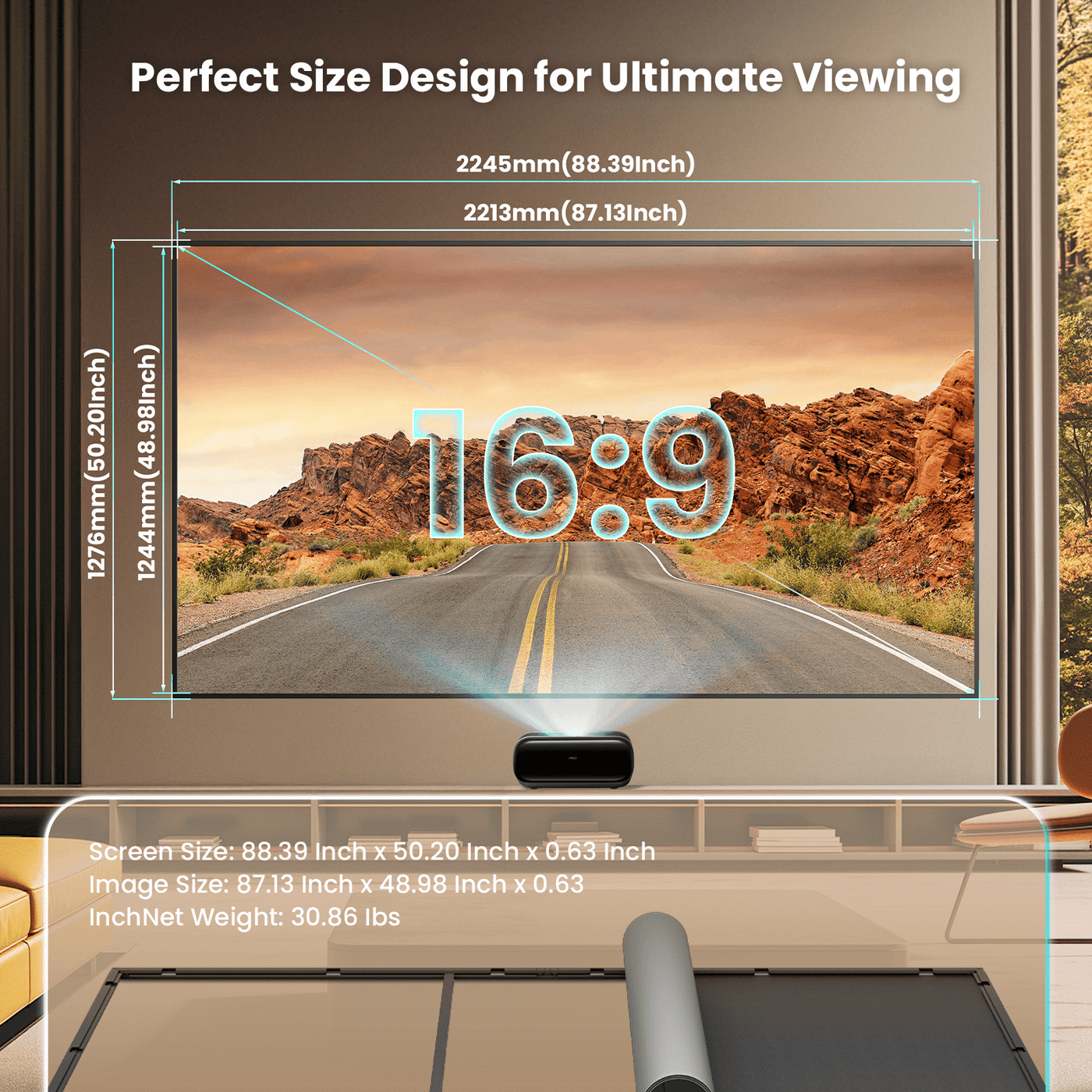 100 Inches Fresnel Fixed Frame Screen for O2S Ultra