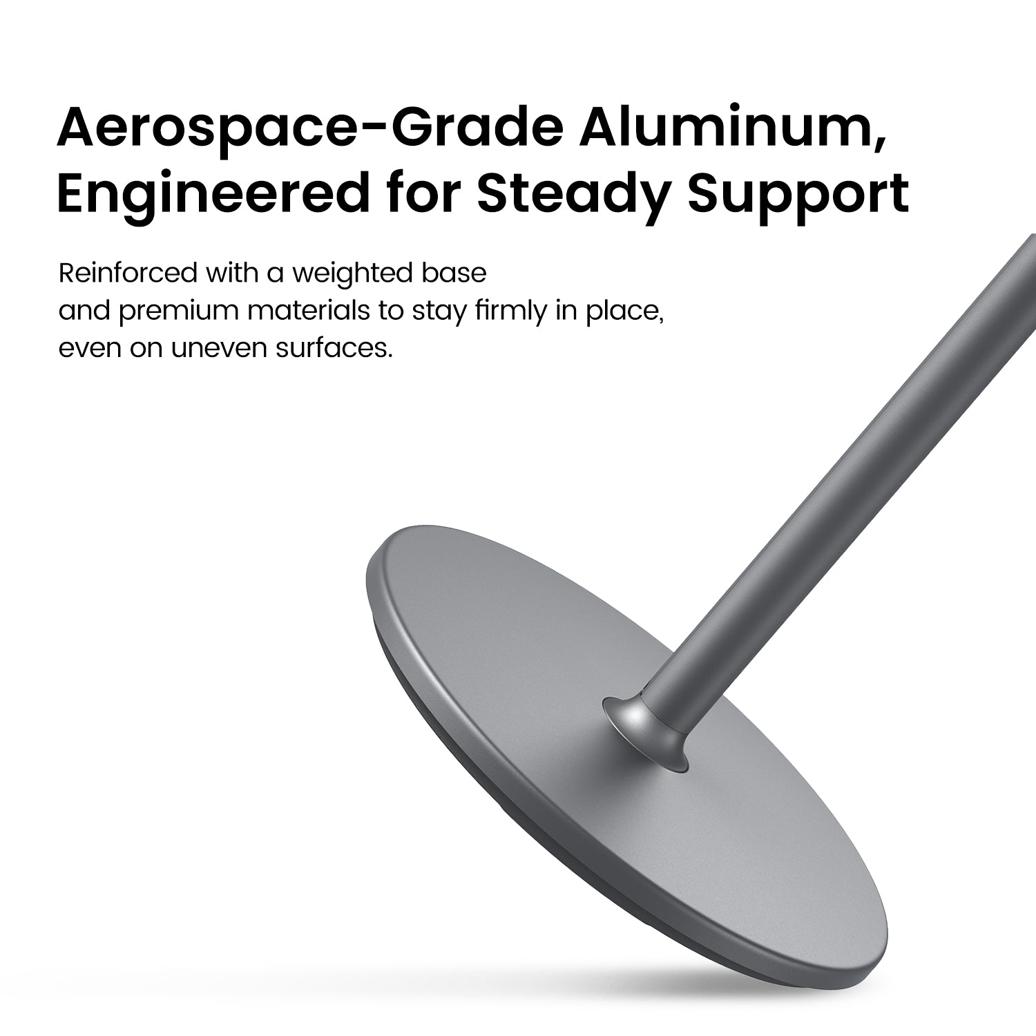 JMGO mini floor stand made of aerospace-grade aluminum, highly durable and stable even on uneven floors for reliable projector support