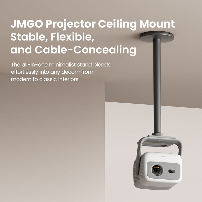 JMGO Ceiling Mount has a stable flexible and cable - concealing design