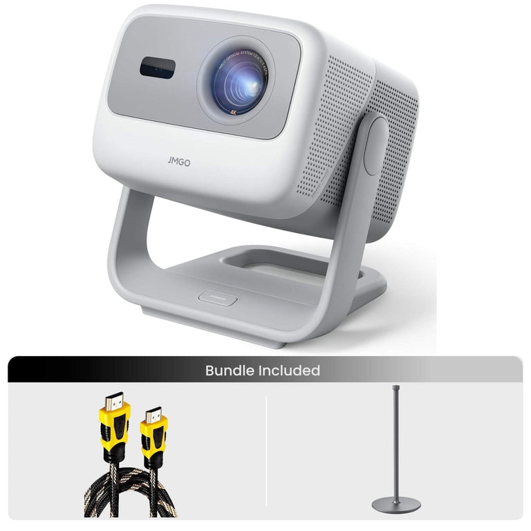 JMGO N1S 4K Mini Projector Floor Stand and 4K HDMI Cable Bundle