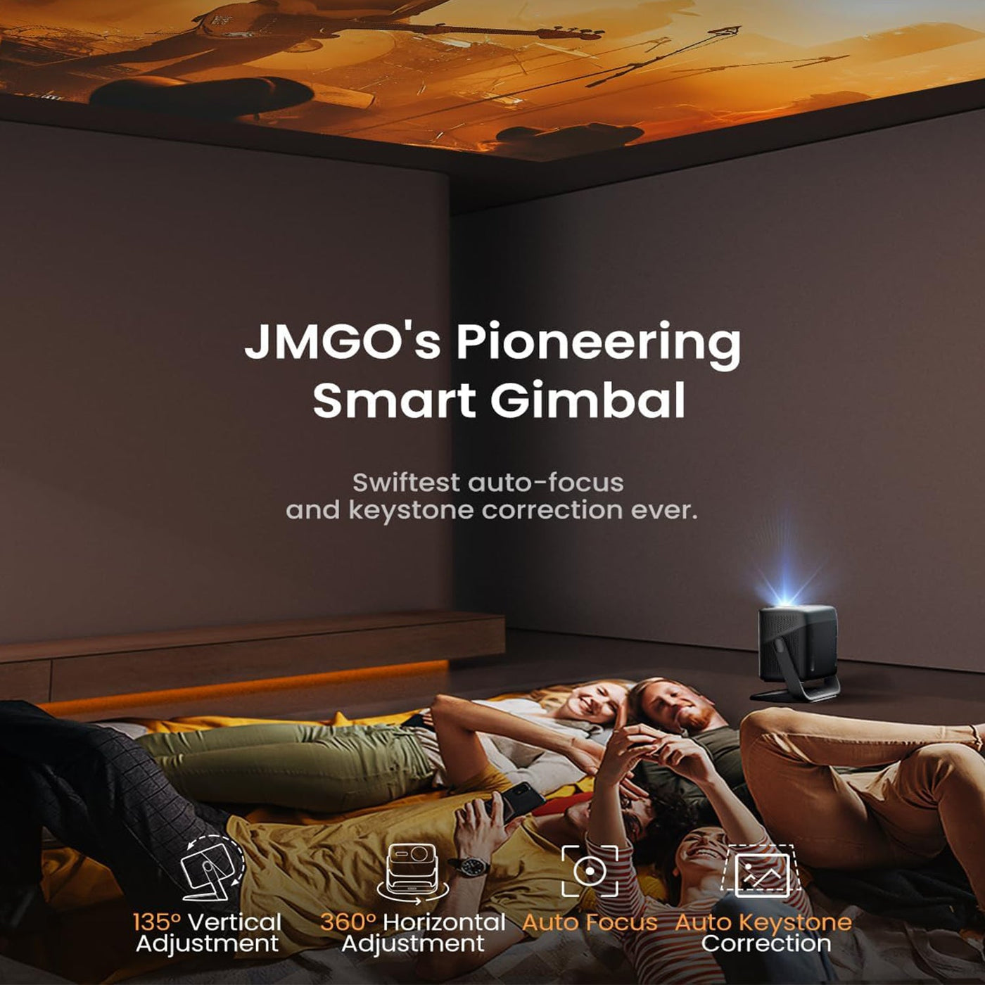 JMGO N1S Pro 4K Projector with smart correction