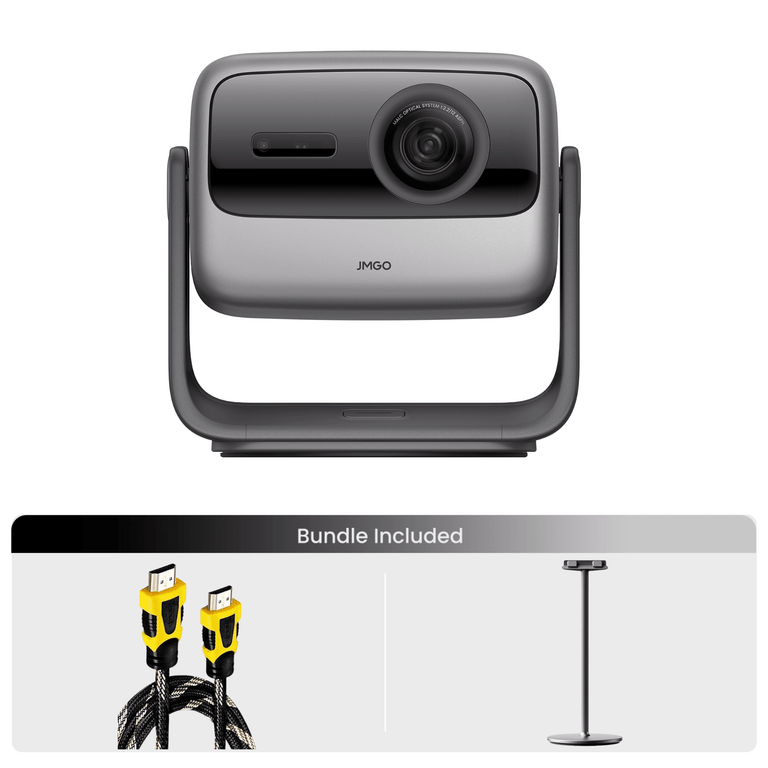 JMGO N1S Ultra 4K Projector Floor Stand and 4K HDMI Cable Bundle