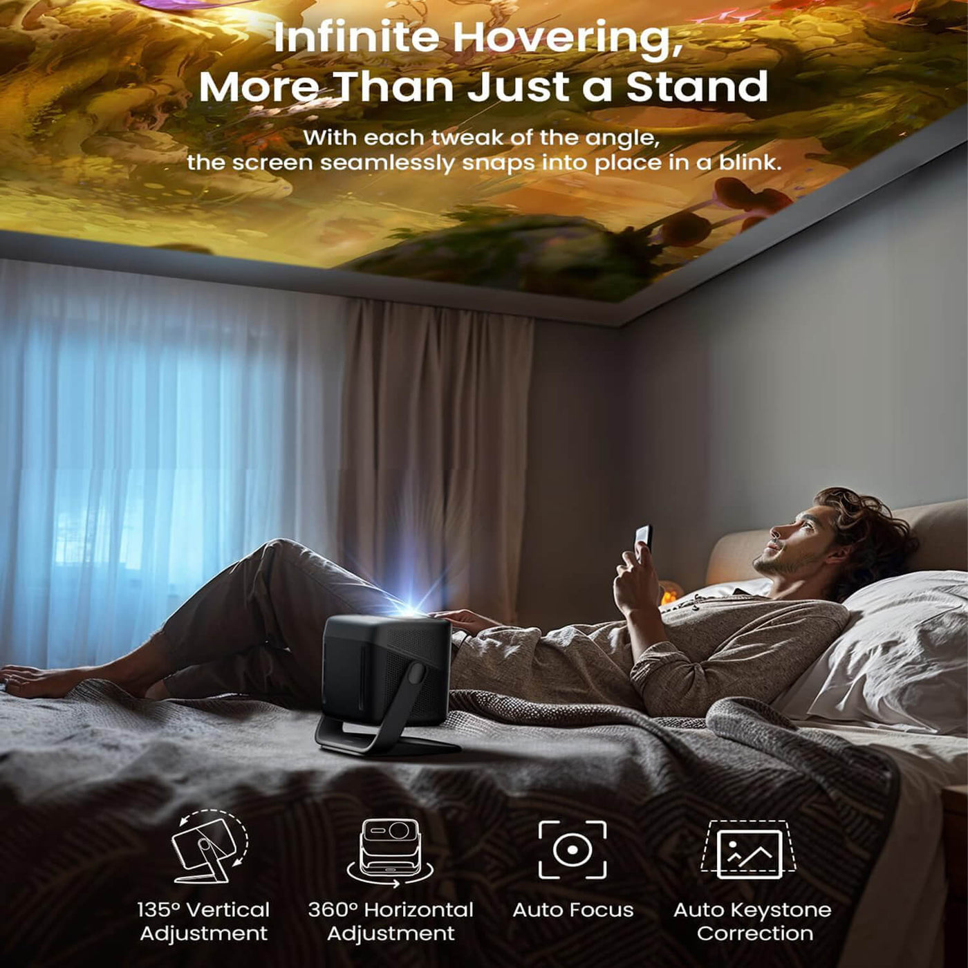 JMGO N1S Ultra Home Theater Projector with Auto Adjustment