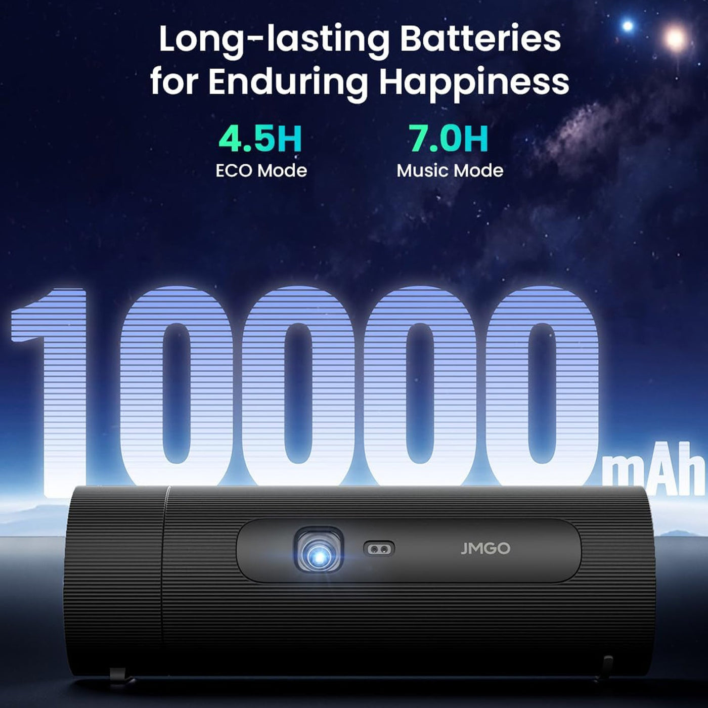 JMGO Picoflix Portable Projector with Batteries 