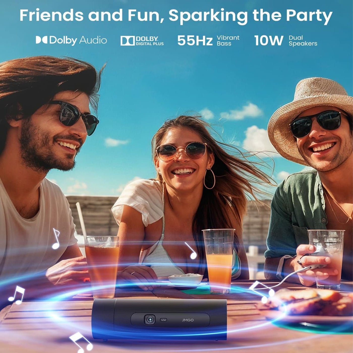 JMGO Picoflix Portable Projector with Dolby Audio 