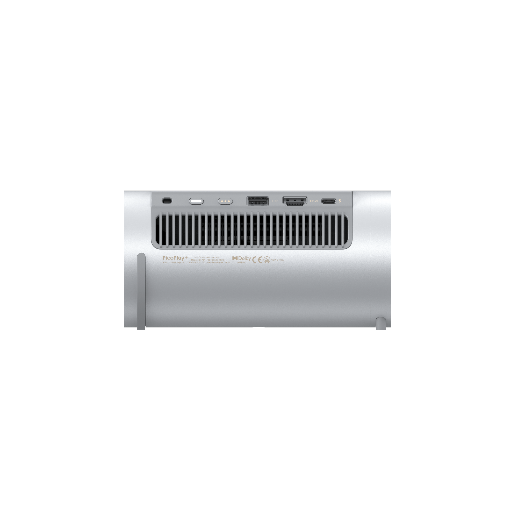 JMGO PicoPlay Portable Projector rear ports display