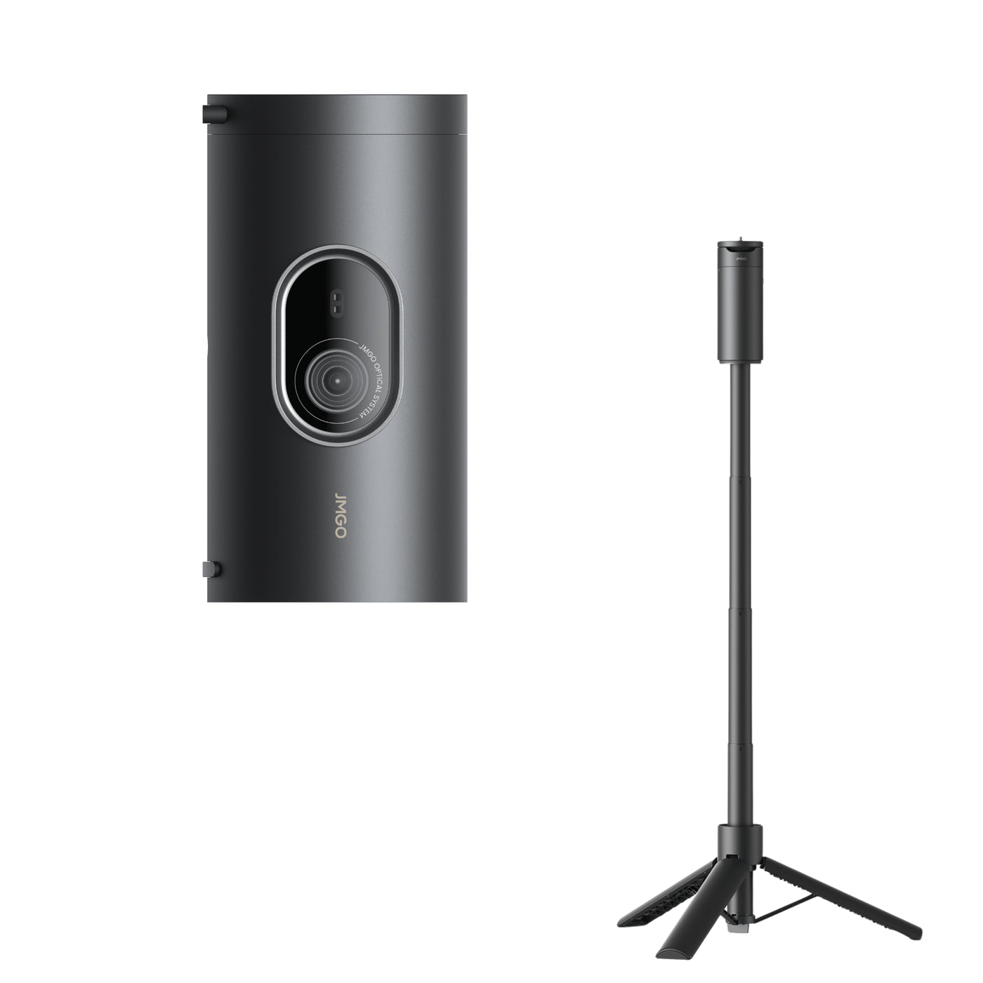 JMGO PicoPlay+ Black Portable Projector with Black power bank stand