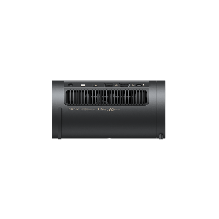 JMGO PicoPlay+ black portable outdoor projector rear Port Display 
