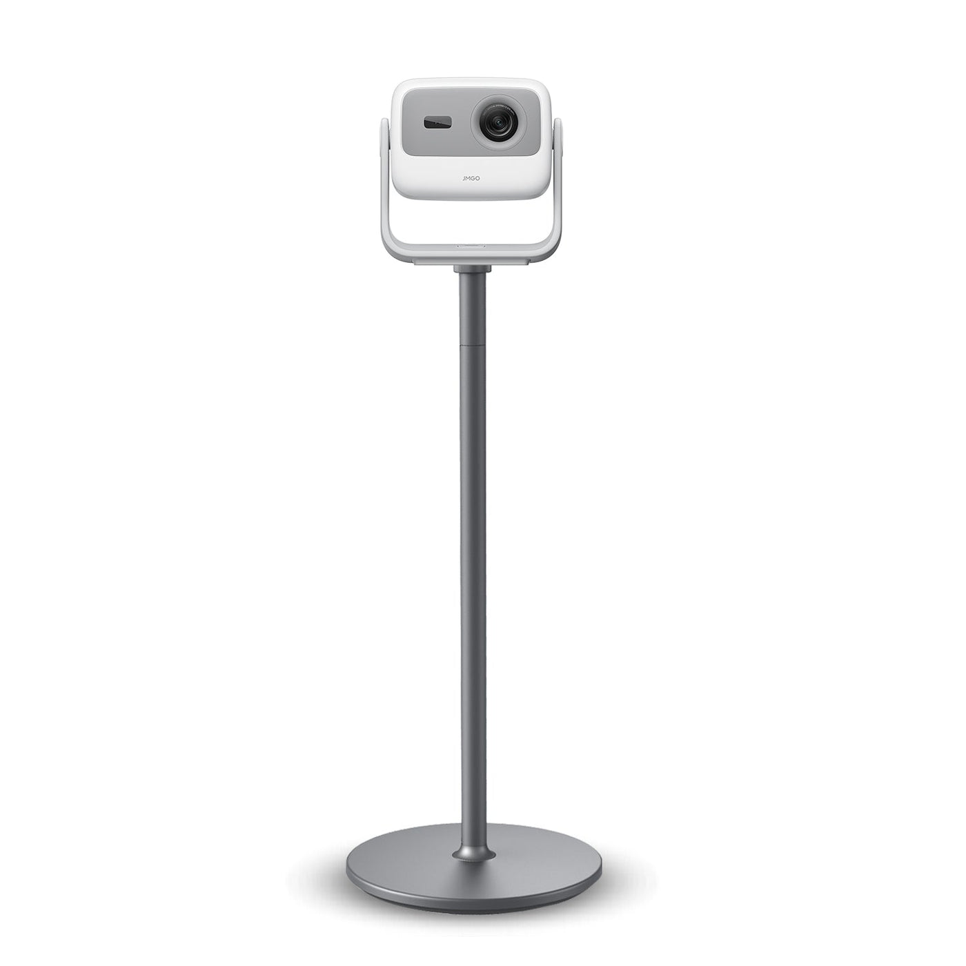 JMGO mini floor stand with JMGO N1 projector for stable, flexible home theater projection