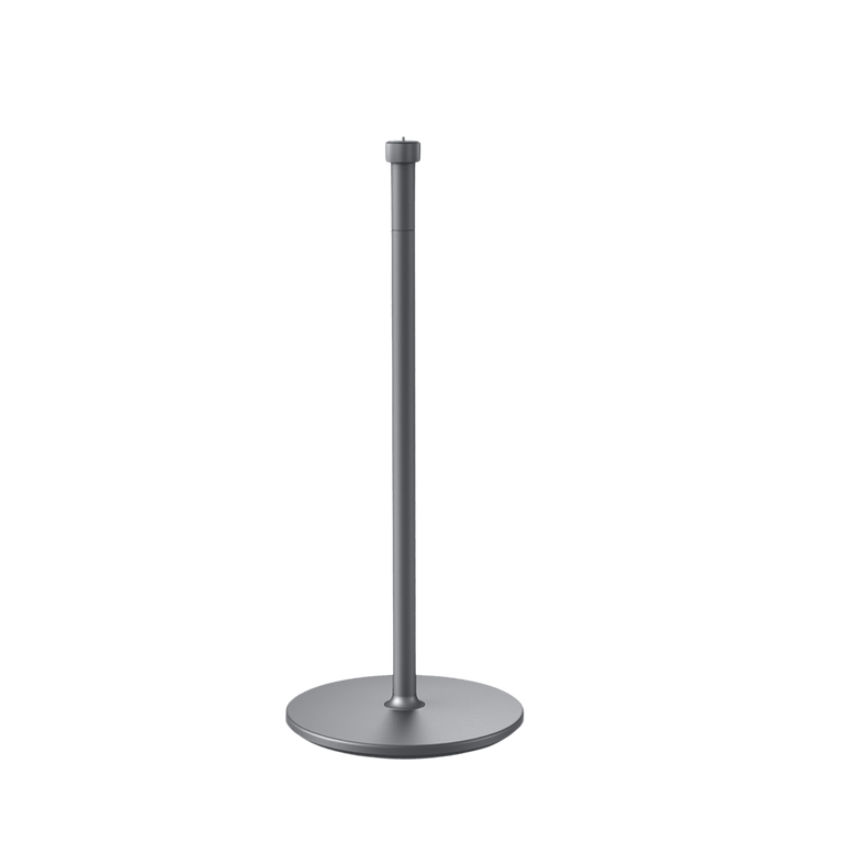 Silver-white JMGO mini floor stand for projectors, offering stable and adjustable setup for projector
